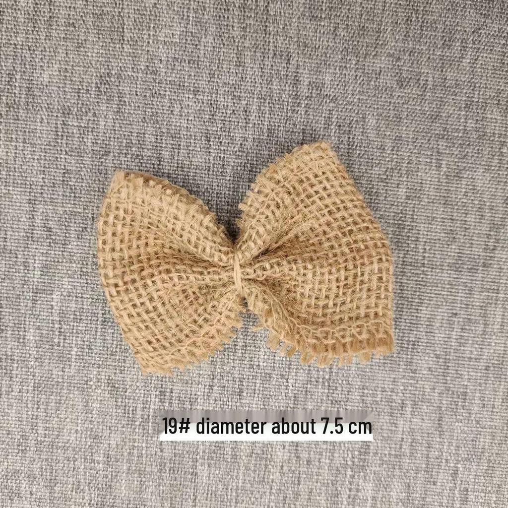 Льняная цветочная корзина ручной работы: 3D-украшение для шляпы в виде розового банта для поделок своими руками и в детском саду