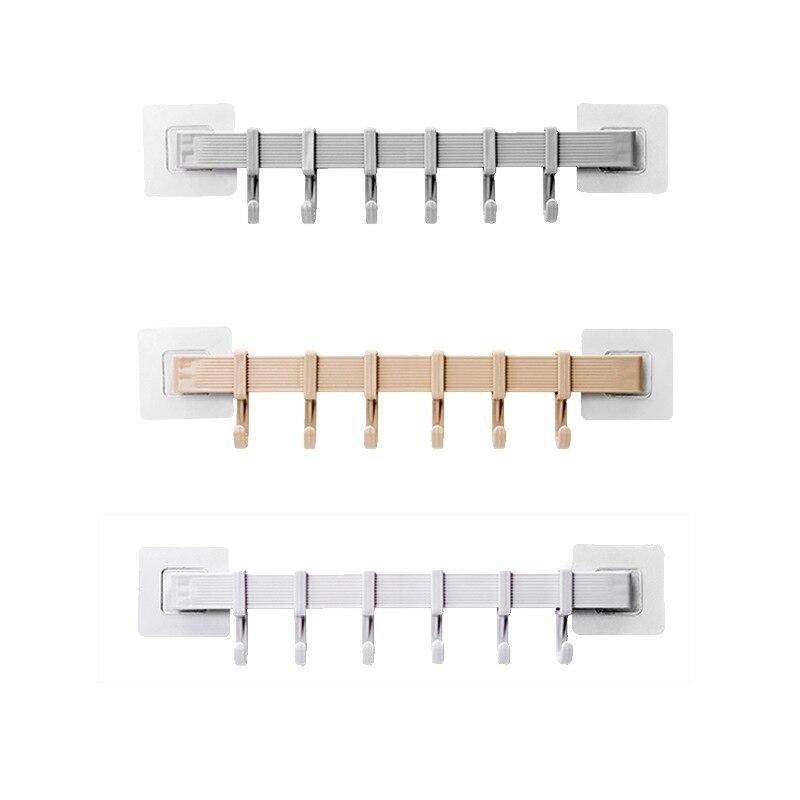 Многофункциональный кухонный крючок для хранения, шкаф, 6 крючков, домашний органайзер, стеллаж для хранения, кладовая, сундук, инструменты, вешалка для полотенец, вешалка для гардероба