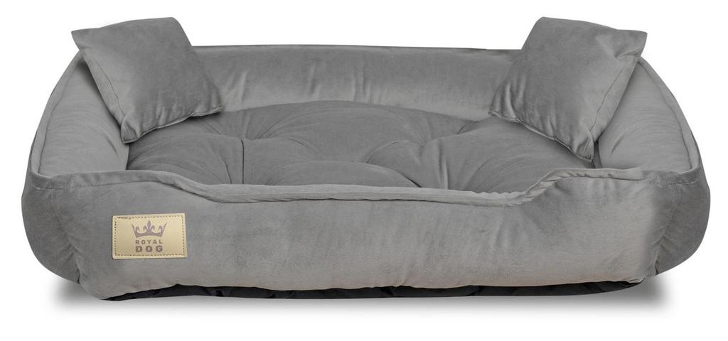 Velvet Dog Cat Bed Couch Playpen Gray 4 Sizes
