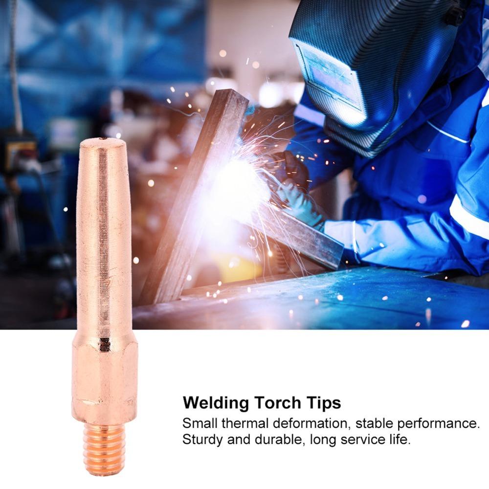 10pcs 45mm Welding Torch Tips Copper Conductive Nozzle  Industrial Welding
