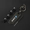 Carbon fiber Tire Valve Stems Cap Keychain Style Wheel Air Valve Cover For BMW X1 X2 X3 X4 X5 X6 X7 GT E53 E70 E71 F25 E84 M