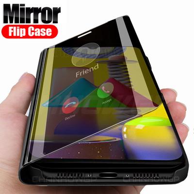 Зеркальный флип чехол для телефона Samsung Galaxy A21S A51 A71 A50 A70 A30 A01 A11 A21 A31 A41 A81 A91 A40 A20 A10 S A20E M11 M21 M31 M51 M30S M60S M80S крышка