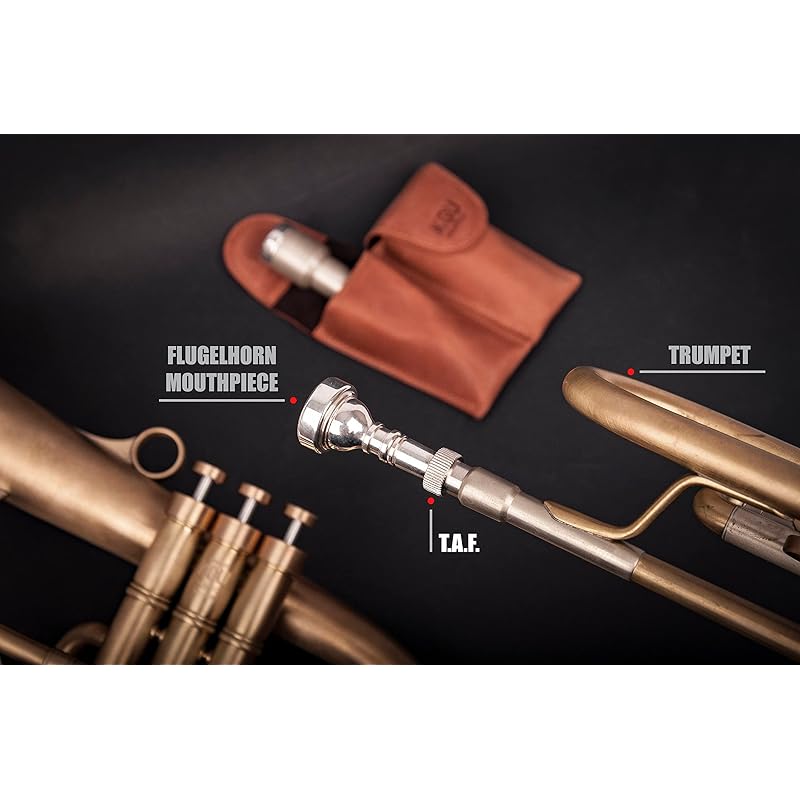 Адаптер для трубы KGU Music для мундштука флюгельгорна (ТАФ, ТАФ) Адаптер для мундштука для флюгельгорна, адаптер для мундштука с глубокой чашкой для трубы.