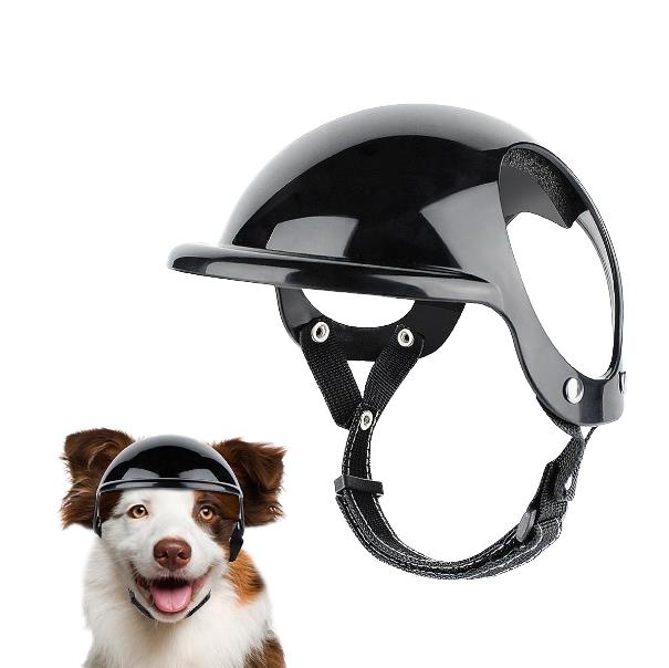 Cool Sport Hat for Pets Fashionable Polyester Bicycle Motorcycle Helmet with Sunglasses for Dog Protective Ridding Cap