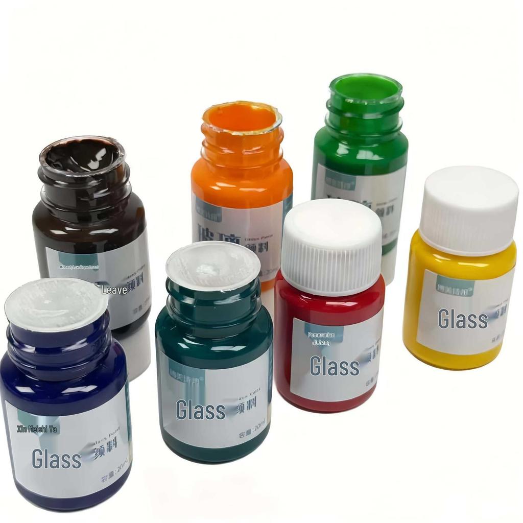 20ml Children's Non-Bake Glass Paint for DIY & Creative Glass Decoration - Waterproof & Handmade