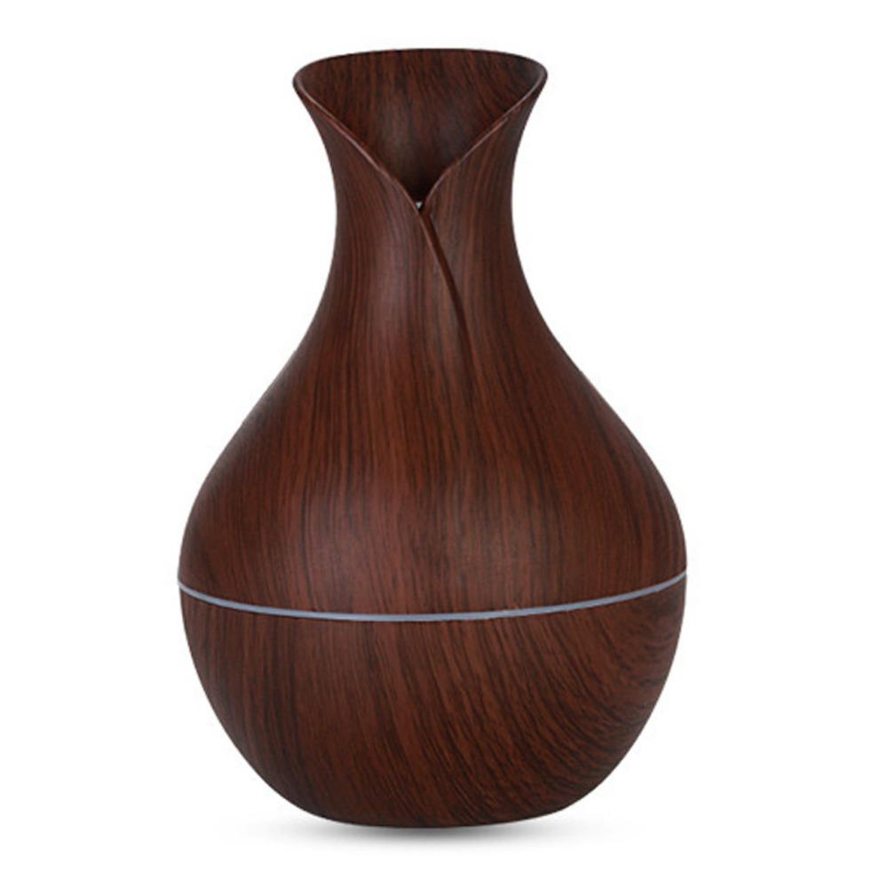 Wood Grain Air Humidifier Ultrasonic Mini Mist Maker Personal Mist Air Purifier Dorm Room Use
