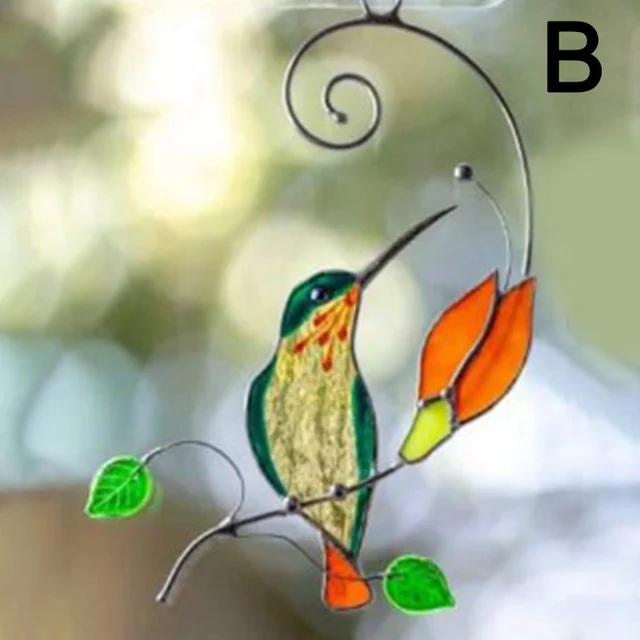 1 Pack Metal Color Metal Craft 2023 Garden Window Balcony Hummingbird Yard Home Wall Hanging Bird Ornament Door Trim