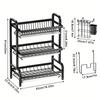 1 шт. 2/3-ярусная сушилка для посуды для кухонной столешницы, сушилки для посуды с поддоном для кухонной столешницы, металлическая сушилка для посуды с подставками для столовых приборов