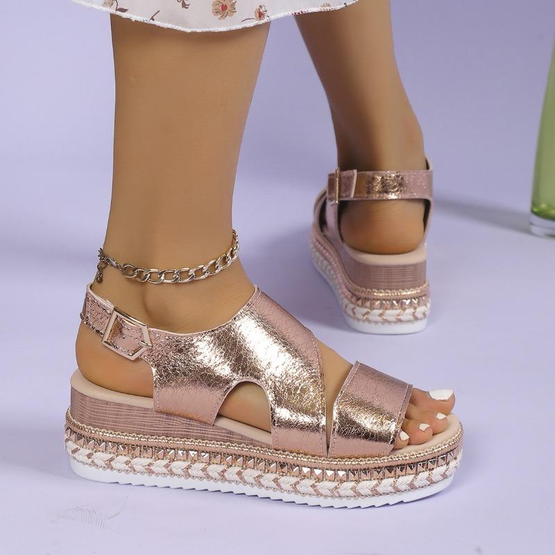 Женская обувь Модные женские босоножки с открытым носком Босоножки на танкетке Высокие каблуки Повседневные тапочки на платформе Шлепанцы для ходьбы Пляжная обувь Шлепанцы