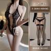 Sexy lingerie sexy SM strap one-piece clothes front buckle lace sexy nightclub passion uniform