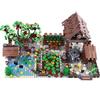 MOC Farm Building Blocks Pumpkin Patch Vegetable Transport Cart Water Wall Stable Pigsty Henhouse Kennel Bricks Toys Kids Gift