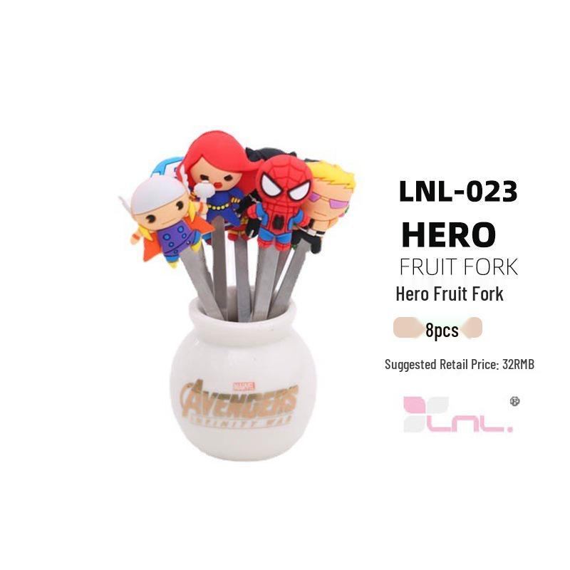 Детские вилки для фруктов из нержавеющей стали - Милые десертные и пирожные вилки с банкой для хранения для домашнего использования для малышей