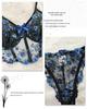 European and American Floral Mesh Sexy Breathable Adjustable Thong with Embroidered Open Cups and Three-Button Suspender