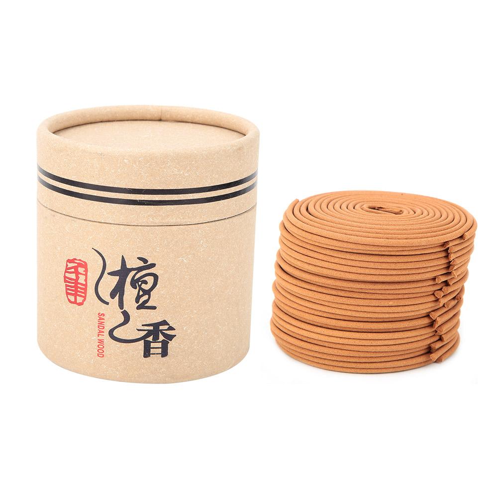 48 пластинчатая коробка Натуральная спираль благовония Ароматерапия Домашняя комнатная 4-часовая сандаловая благовонная спираль (# 1)