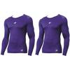 SSK Low Neck Long Sleeve Fitted Undershirt of SCBLL80L Purple L SC (Set 2) (80)