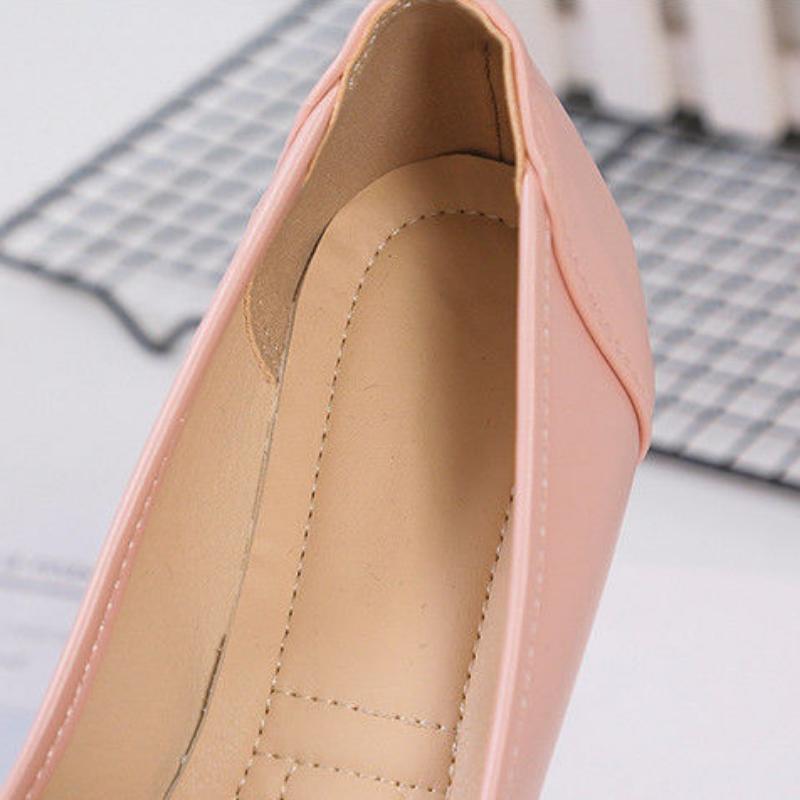 Color Shoes Female Solid Women Shallow Mouth Antislip Round Head Flat Bottom Work Soft Role Shoes Fpptwears
