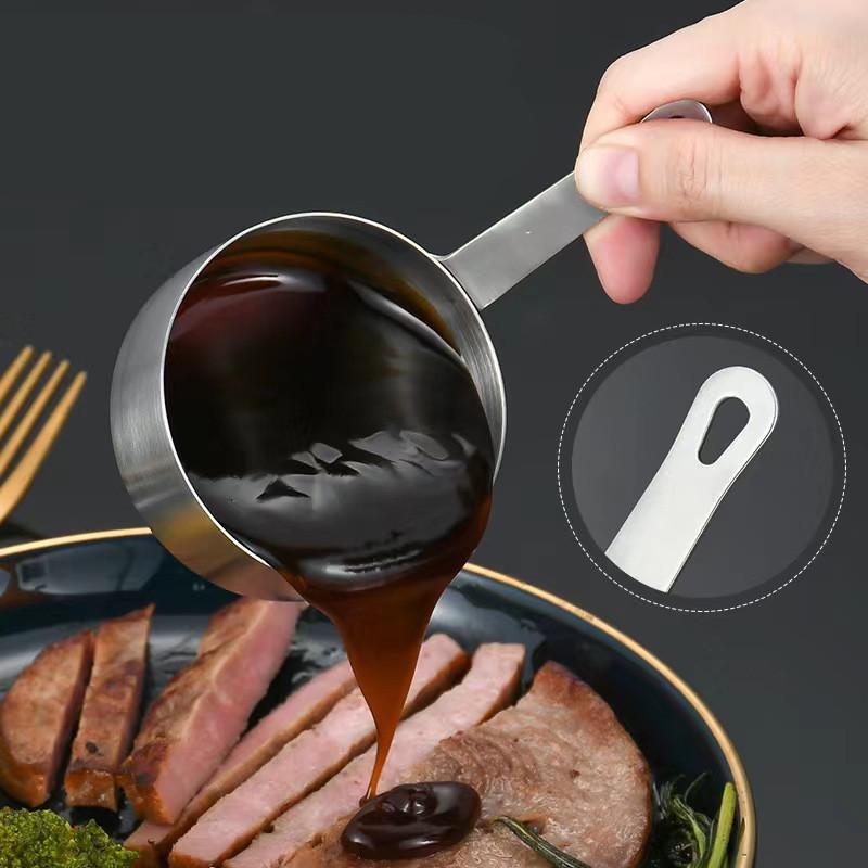 80/100 мл 304 нержавеющая сталь кастрюля с ручкой корейская мини круглая приправа миска для макания перца кетчупа столовая посуда