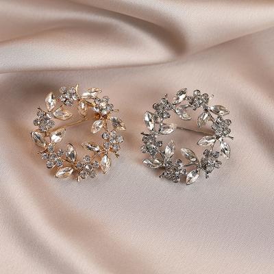 Брошь-венок из кристаллов класса люкс и высокого класса, модная булавка и элегантная и изысканная брошь