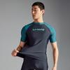 Li Ning Swimming Series Color Block Letter Round Neck Pullover Sports Long Sleeve Swimsuit Men swimsuit Balsam-Green Black ASLT093-2