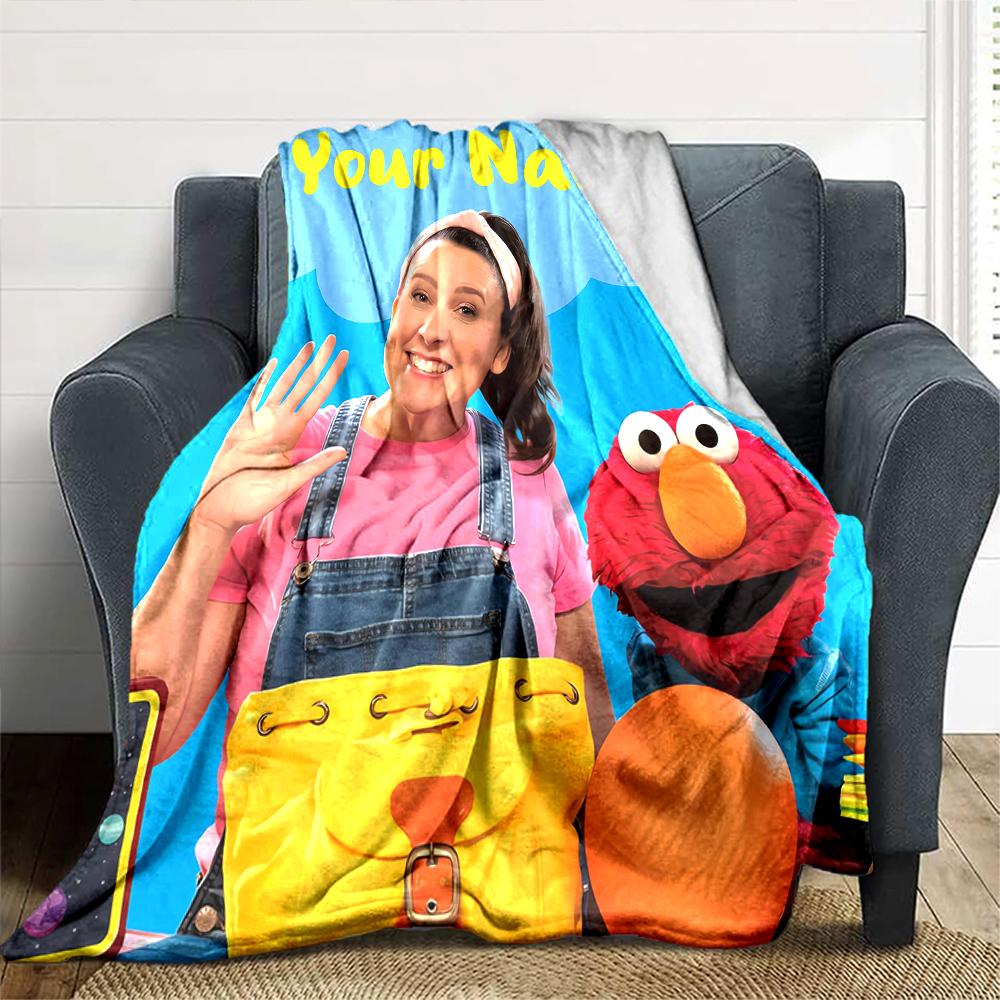 Customiz Name Personality Ms. Rachel Blanket Soft &Warm Sofa Office Bed Travel Lunch Break Blanket, Gift Suitable All Seasons