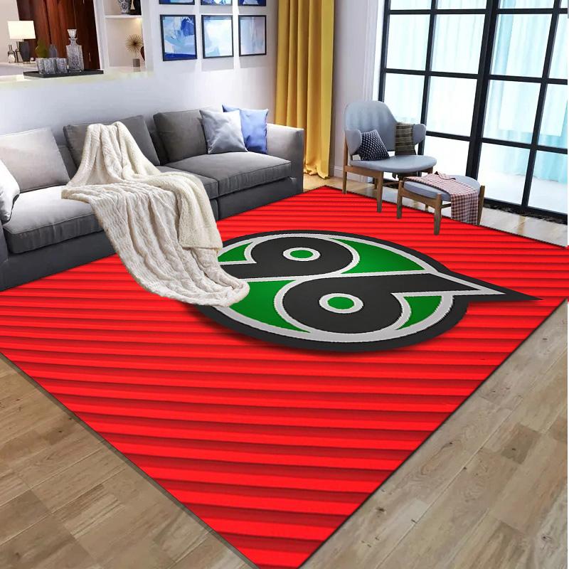 Hannover 96 Football Pattern Rug, Indoor/Outdoor Mat, for Picnic, Gameroom, Bedroom, Office, Living Room, Home Decor Carpet, Birthday Gift