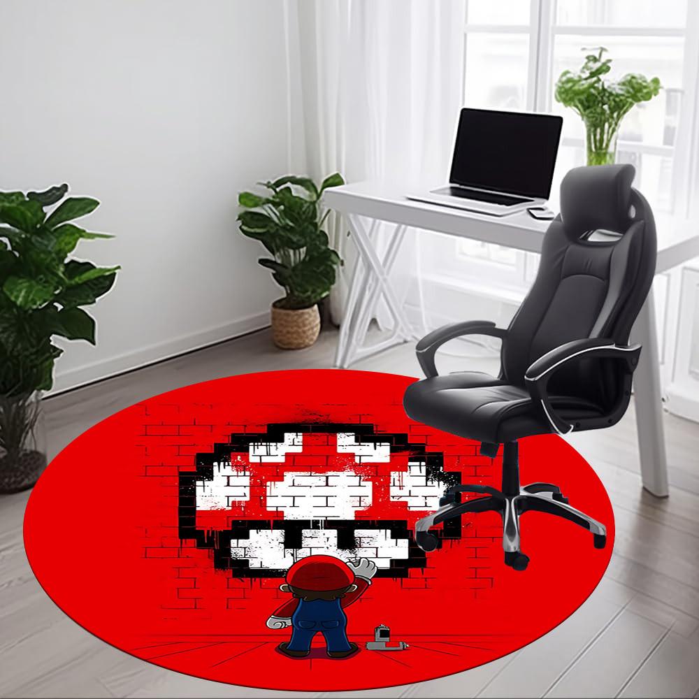 1 шт. Круглый ковер Mario для офиса, спальни, гостиной, декор для дома, декор комнаты, Offic a1016202