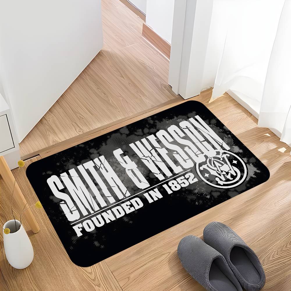 GUN Smith Wesson Entrance Door Mat Nordic Style Home Doormat Bathroom-Toilet Mats Bedroom Hotel Decor Mat