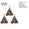 Festive Party Decor Christmas Acrylic Hanging Ornament, Glowing Tree for Window Decorative Home Accents Wall, Holiday Decoration, Indoor Outdoor Gift