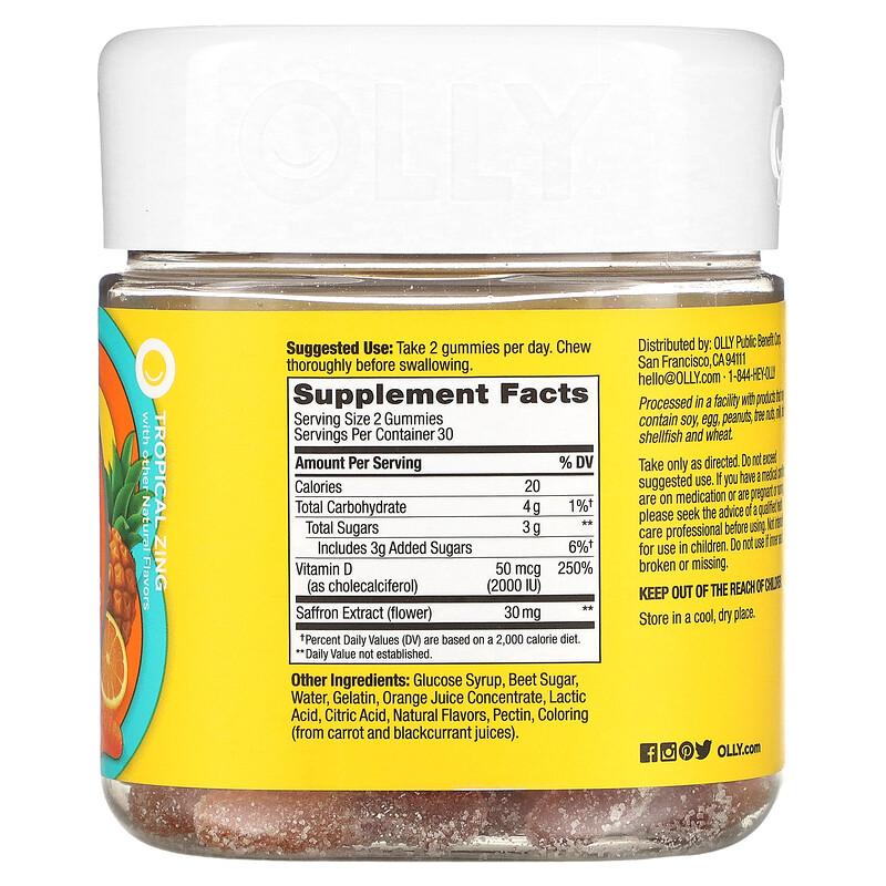 Hello Happy, Gummy Worms, Tropical Zing, 60 Gummies