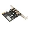 Концентратор карт расширения PCI E - USB, 4 порта USB2.0, поддержка горячего подключения, внутренний USB-концентратор для Windows 10, 8, 7