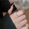 Exquisite Pearl Open Ring Geometry Metal Rings Temperament Vintage Rings  Party