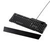 ELECOM Gaming Keyboard Wired with Removable Wrist Rest Volume Dial Membrane Full Key Black TK-G02UMBK