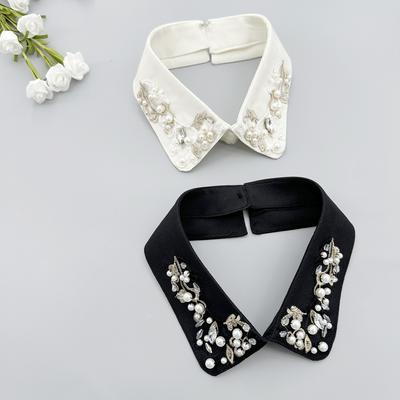 Women's Clothing, Versatile Fake Collars, Autumn and Winter Embroidered Fake Collars, Handmade Beads, Fake Collars, Manufacturer