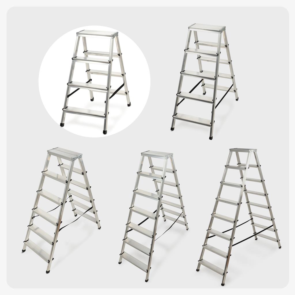 KADAX Aluminum Folding Ladder 4-8 Steps Home Strong 125kg Polish Product