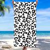 Charming Leopard Print Microfiber Beach Towel Summer Sun Protection Shawl Large Absorbent Bath Towel for Outdoor Swimming