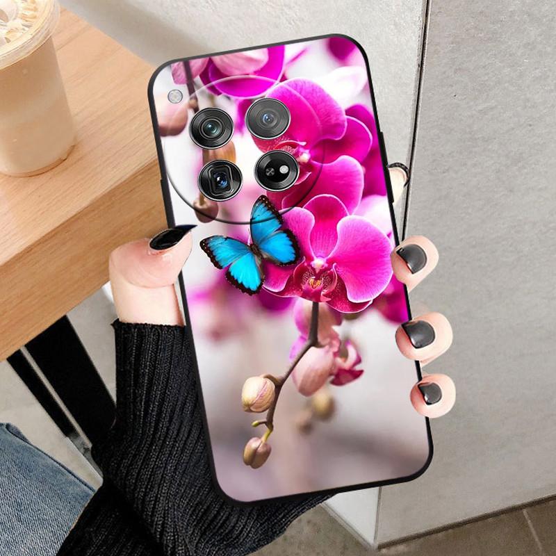 For OnePlus 12 Case Cover For OnePlus12 Fundas New Black Soft Silicone TPU Protective Phone Case For One Plus 12 Bumper Coque