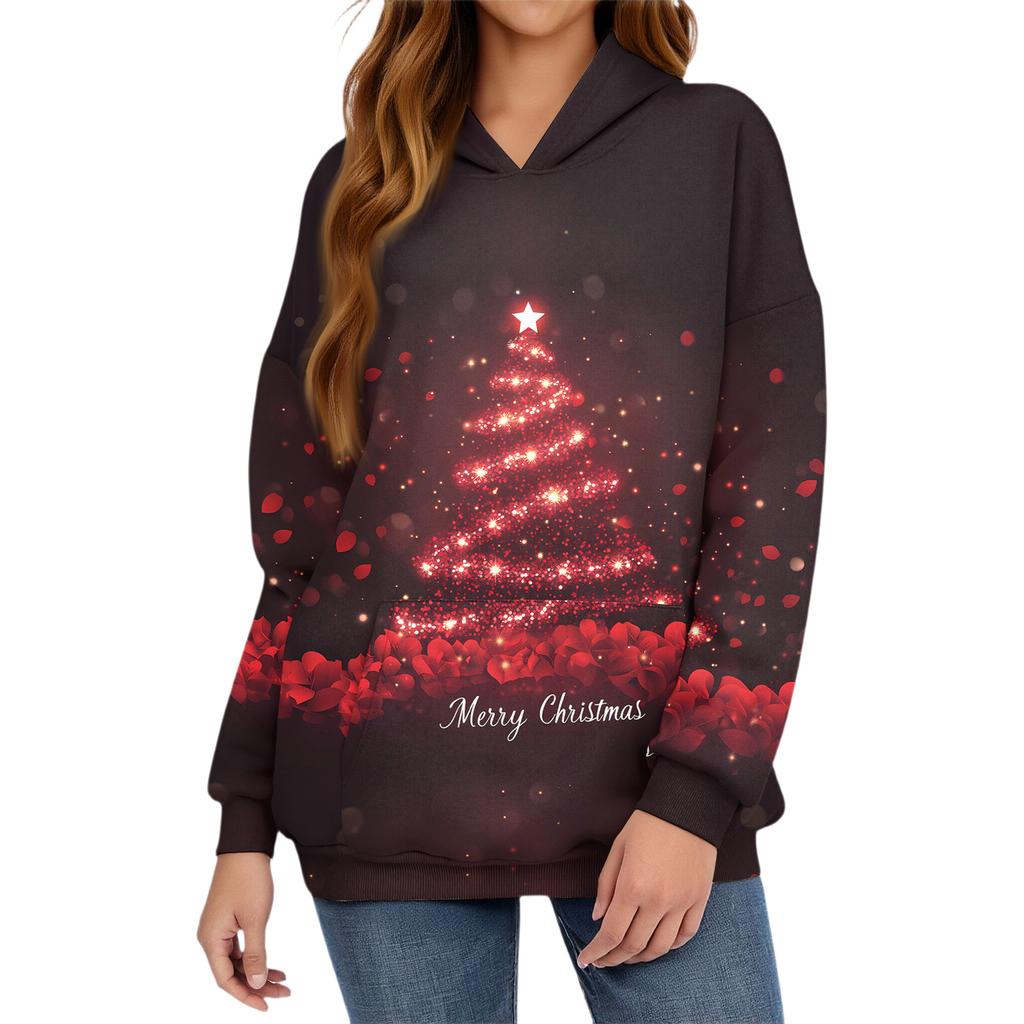 Women's Fashion Daily Versatile Casual Crewneck Sweatshirts Long Sleeve Printed Top Sweatshirts