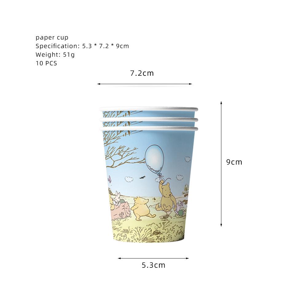 Набор тарелок, чашек и скатерти 51 шт. для декора тематической вечеринки в стиле Винни-Пуха