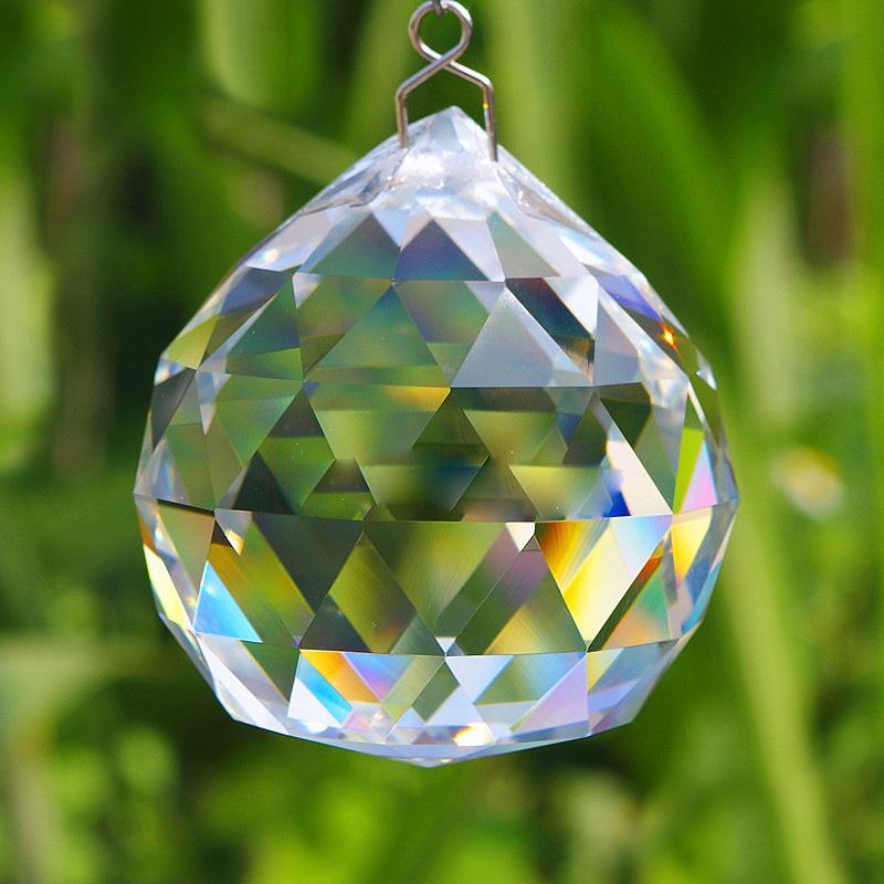 1 Pc Clear Chandelier Crystal Ball Lamp Prisms Parts Suncatcher Pendants 30mm