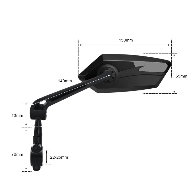 Bicycle Rear View Mirror Wide Range Reflector Two-Color Wide Angle Adjustable Bike Handlebar Rearview Mirrors MTB Accessories