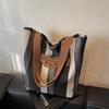 Tote Bag Women's Striped Canvas Shoulder Bag Student Class Hand Bag