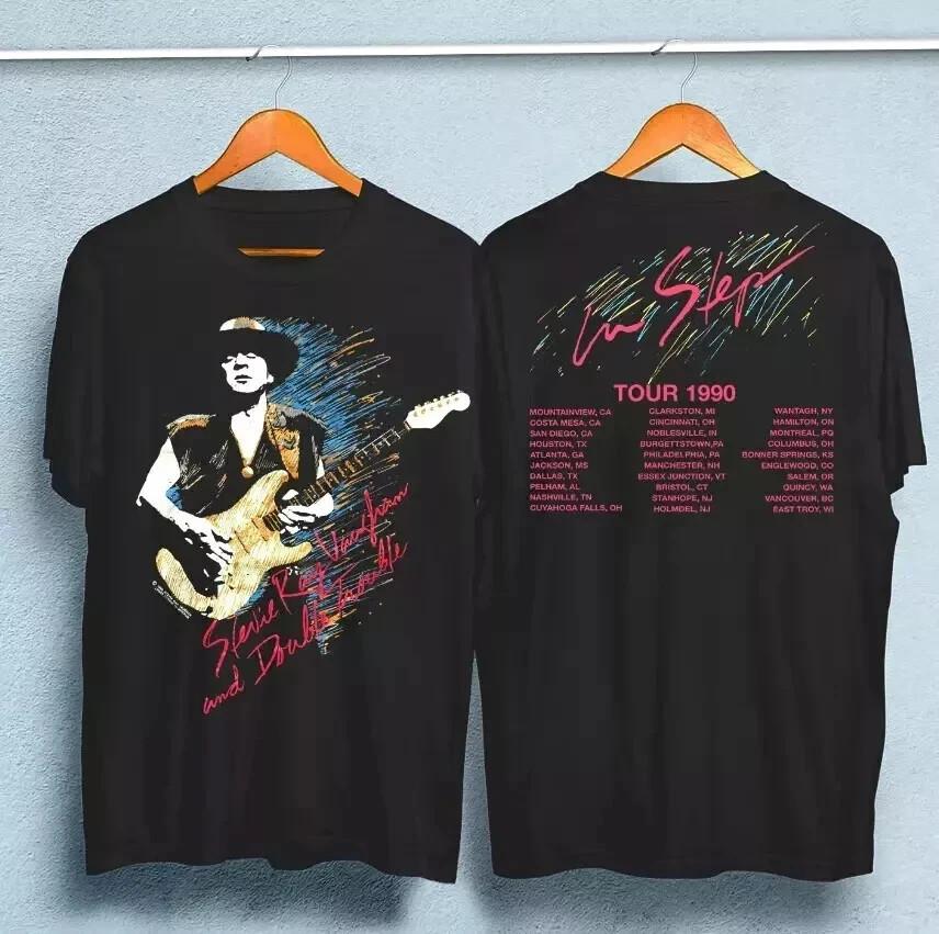 Vaughan Ray Stevie 1990 Tour Step Vintage T-Shirt Reprints Gift for Fans All Siz