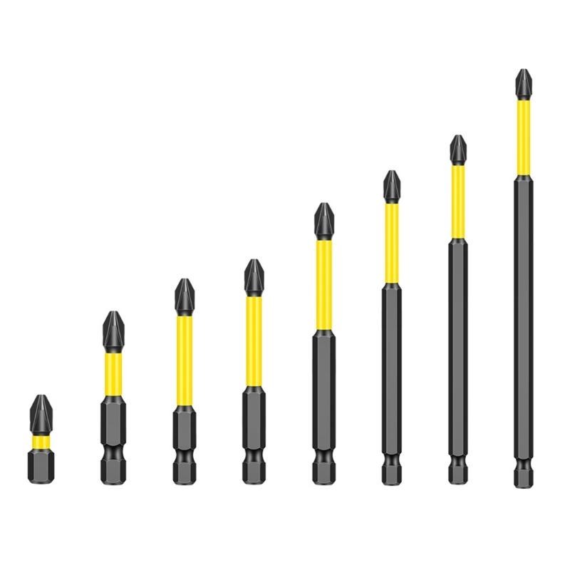 Магнитная крестовая бита Отверточная бита с шестигранным хвостовиком высокой твердости Сталь Нескользящая Насадка для отвертки Ручной инструмент