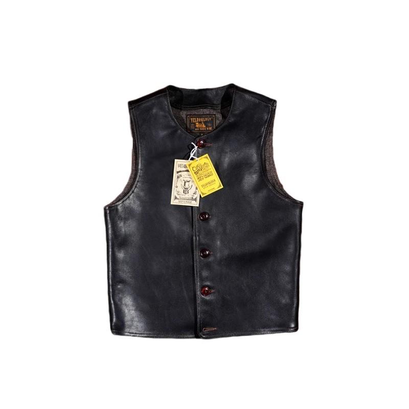 Классический ретро томагавк кожаный жилет мотоциклетный жилет