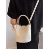High-Grade Textured Mini Bucket Bags  Fashion Soft Leather Hasp Crossbody Bag Lady Daily Commuter Handbags