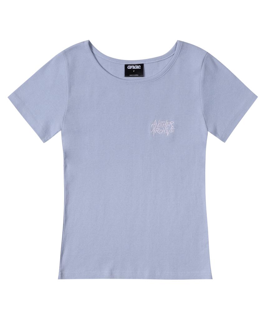 ANOTHER ARCHIVE Women'S Perfect Slim Logo Short Sleeve T-Shirt_Navy