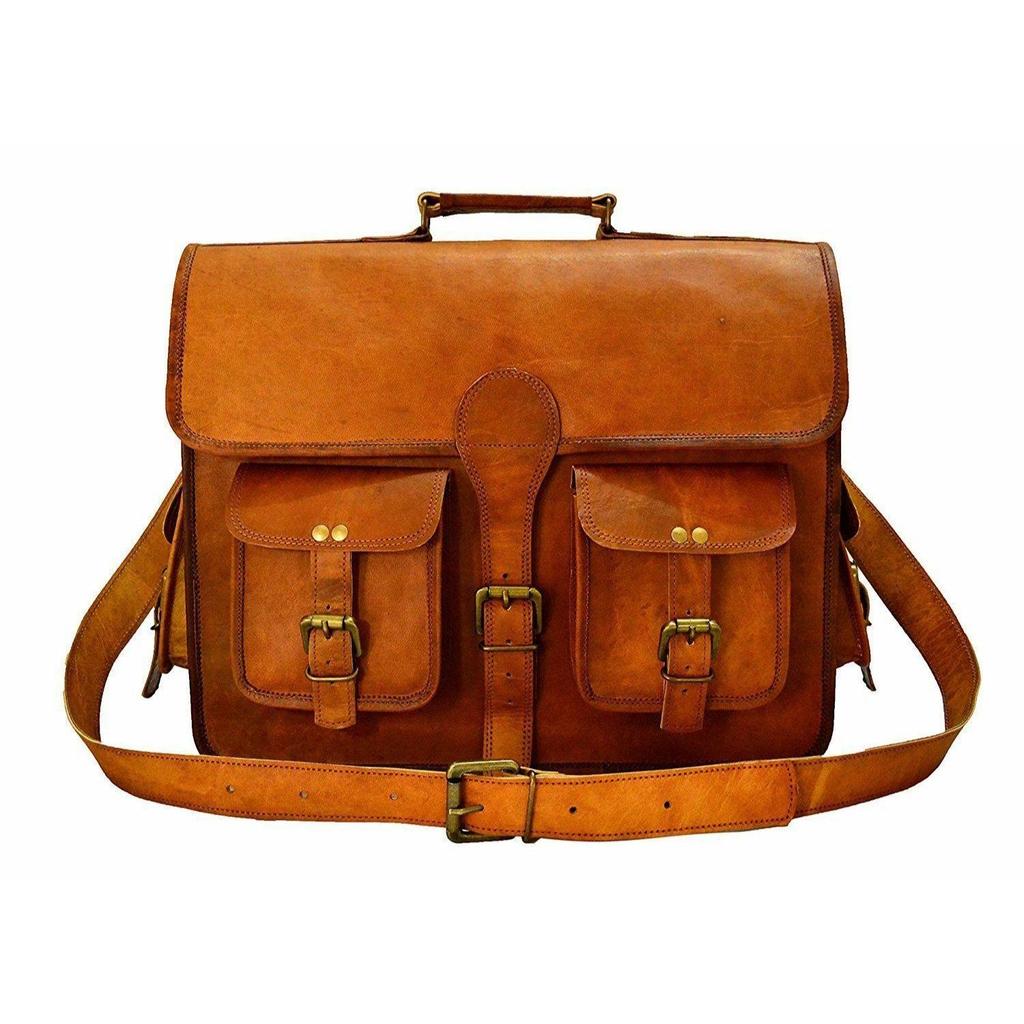 Новая винтажная коричневая кожаная сумка-мессенджер из натуральной кожи, сумка для ноутбука, портфель