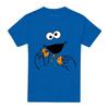 Sesame Street Unisex Adult Om Nom Cookie Monster Face T-Shirt