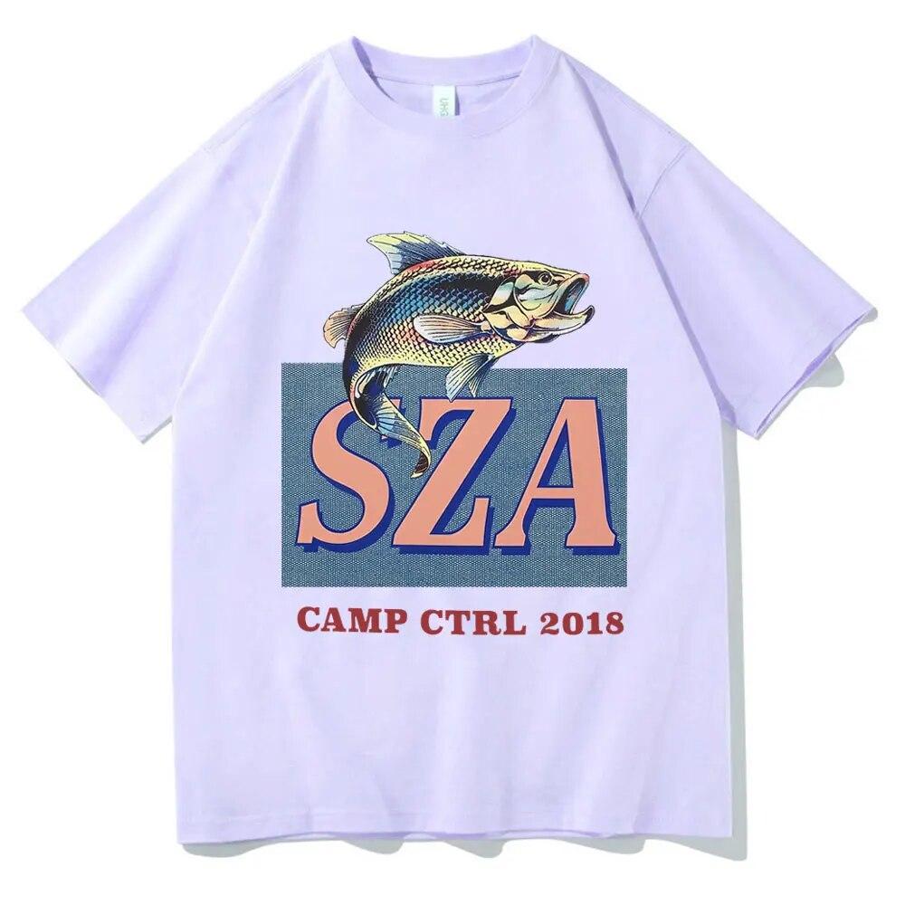 SZA Camp Ctrl 2018 футболка с рисунком модный стиль хип-хоп свободные футболки с коротким рукавом хлопковая повседневная женская футболка унисекс уличная одежда