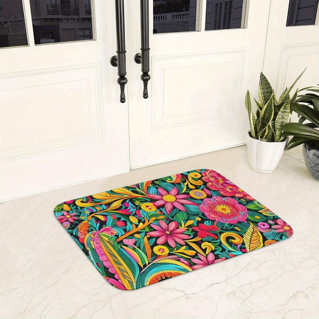 1pc Summer Garden Bath Non-Slip Carpet Living Room Mat Entrance Door Doormat Floor Decor Rug
